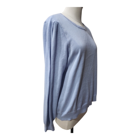 Calvin Klein Light Blue Crewneck Pullover Sweater Women’s Size Large - Picture 4 of 11
